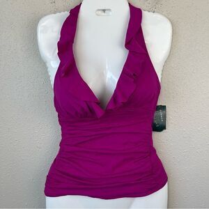 NWT Lauren Ralph Lauren Tankini Top Size 10